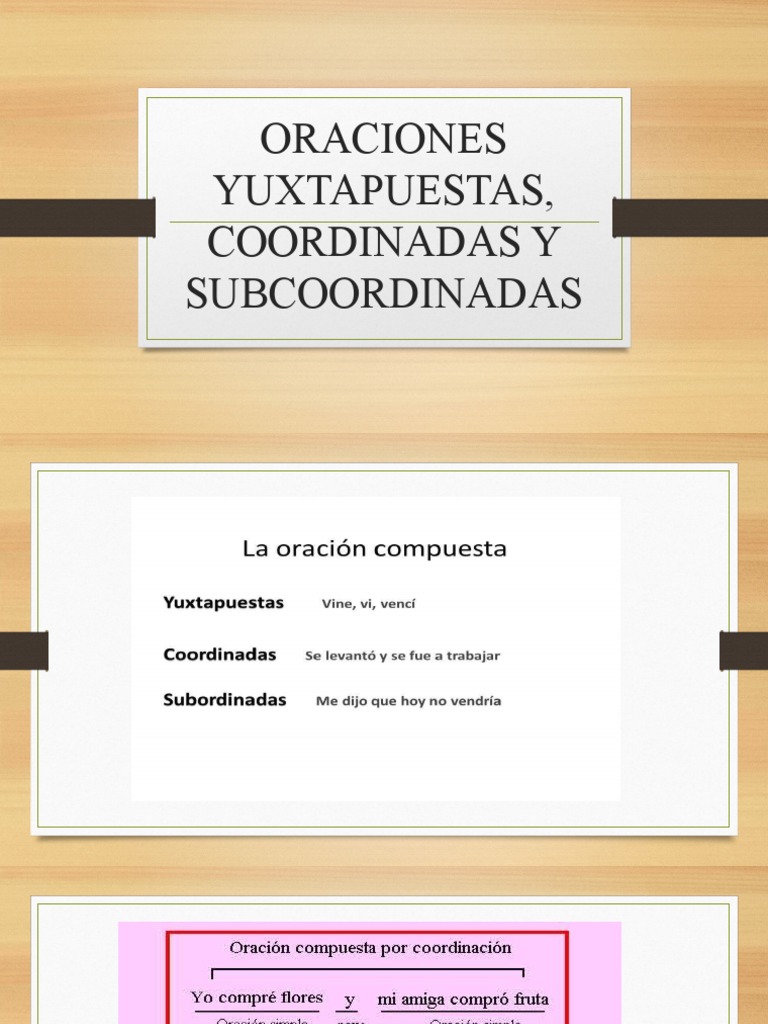 Oraciones Coordinadas y Subordinadas | PDF | Artes del Lenguaje y ...