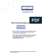 Blank Project Management Templates: Saving Time! Saving Money! Saving Stress!