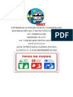 Tipos de Fuego