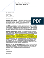 Sample Letter of Intent PDF