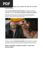 Como conquistar uma mulher de Câncer