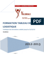 Catalogue Formation Tableau de Bord Logistique 1 Jour