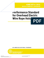 ASME HST-4 - Performance Standard For Overhead Electric Wire Rope Hoists (2016) PDF