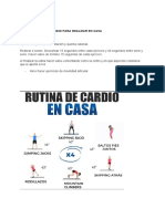 RUTINA  CARDIO2  EN CASA