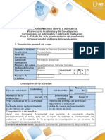 Guía de actividades y rúbrica de evaluación - Paso 2- Estado del arte, planteamiento del problema  y formulación del problema de investigación.docx
