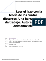 Clase 8. Leer El Lazo Con La Teoría de Los Cuatro Discursos. Una Herramienta de Trabajo. Autora - Perla Zelmanovich