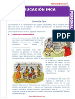 Fichas Educacion Inca 5to