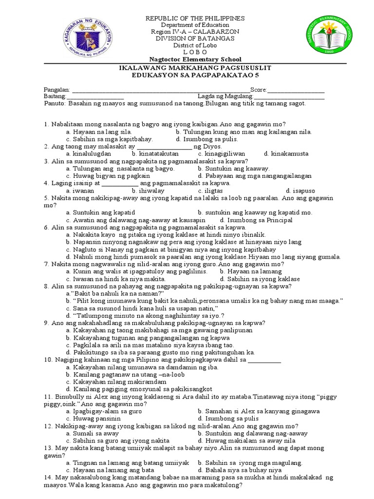 PT - Esp 5 - Q2 | PDF