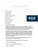 Berikut Sistematika Penulisan Proposal Penelitian Secara Umum Ialah