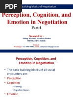 Building Blocks of Negotiation: Perception, Cognition, and Emotions in Negotiation