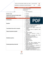 Manual de funciones y perfil del cargo  - Asistente Administrativa