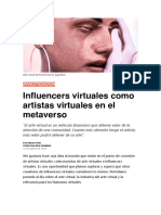 Investigación-Influencers Virtuales Como Artistas Virtuales