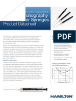 Gas Chromatography Autosampler Syringes: Product Datasheet