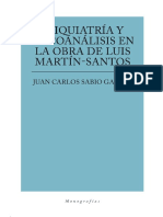 Psiquiatría y Psicoanálisis en La Obra de Luis Martín-Santos PDF