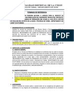 Reformulación Expediente Técnico Mejoramiento Camino Herradura Shulcan La Union