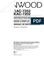 KAC-7252 KAC-7202: Instruction Manual Mode D'Emploi Manual de Instrucciones
