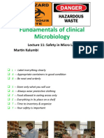 Fundamentals of Clinical Microbiology: Lecture 11: Safety in Micro Lab Martin Kalumbi