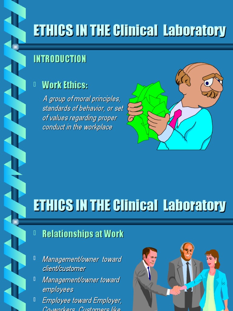 03 Ethics in The Clinical Laboratory PDF Laboratories Employment