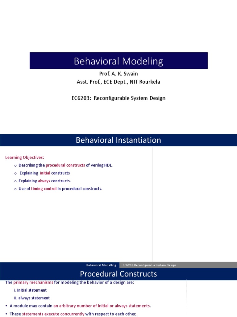 10 - Behavioral Modeling | PDF | Digital Technology | Software Engineering