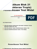 Pemeriksaan Test Widal - Blok - 21