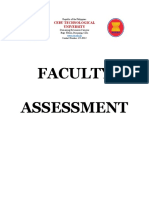 Faculty Assessment: Cebu Technological University