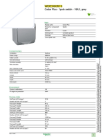 Product Data Sheet: Cedar Plus - 1pole Switch - 16AX, Grey