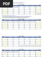 January 2020: Calendars Are Printable, Fully Editable and in 2 Per Page Layout