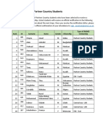 Final Main List of Partner Country Students: Rank ID Surname Name Gender Citizenship Type of EMJMD Scholarship