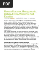 Human Resource Management