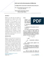 Application of Fick's Law For The Determination of Diffusivity