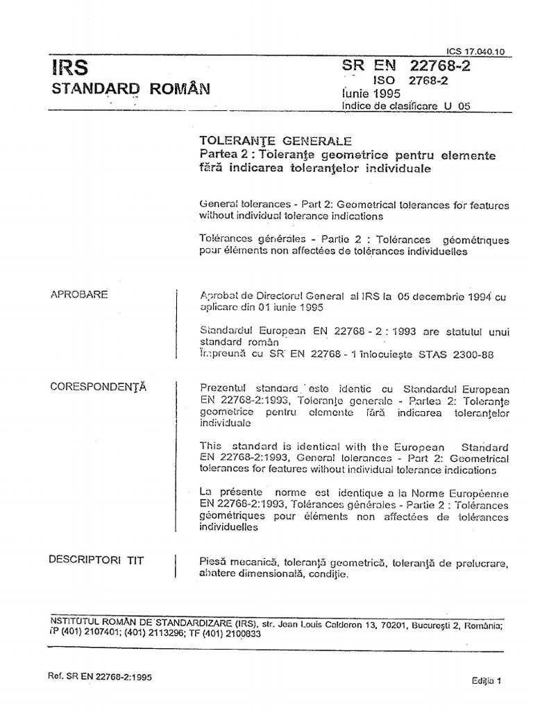 Sren 22768-2 (Iso 2768-2) | PDF