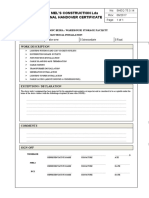  Final Handover Certificate Elecrical