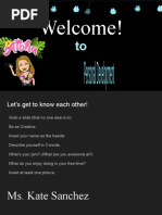 Welcome Getting to Know You
