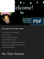 Welcome Getting To Know You