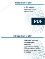 Introduction To ERP: in This Module