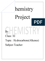 Chemistry Project: By: Class: XI Topic: Hydrocarbons (Alkenes) Subject Teacher