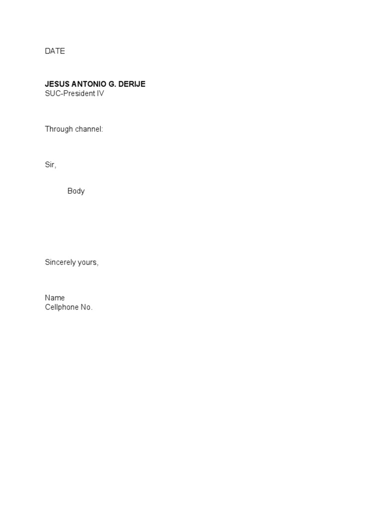 Official Correspondence Template | PDF