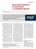 Intracytoplasmic Sperm Injection (ICSI) For Non - Male Factor Indications: A Committee Opinion