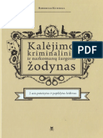 Robertas Kudirka - Kalejimo Kriminalinio Ir Narkomanu Zargono Zodynas PDF