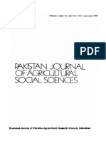 PAKISTAN JOURNAL OF AGRICULTURt/L SOCIAL SCIENCES