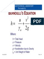 Ernoulli S Quation: Z G V U H