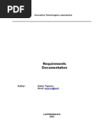 Requirements Documentation: Innovative Technologies Laboratories