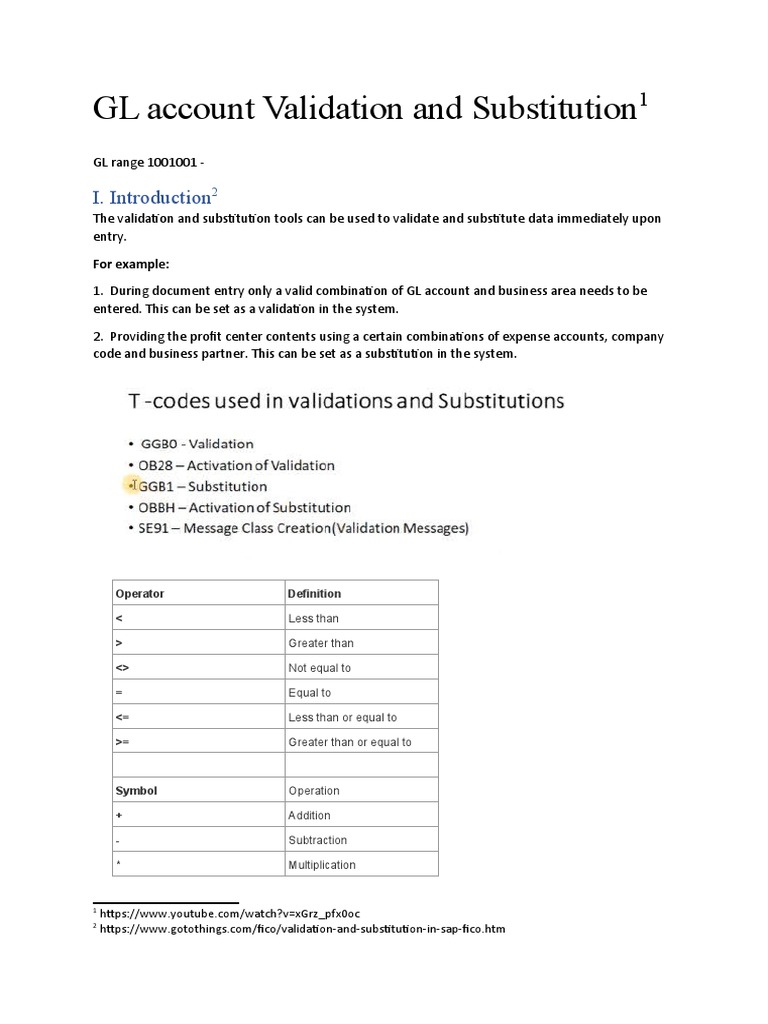 GL Account Validation and Substitution Guide | PDF | Boolean Data Type ...