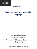 COMP 231 Microprocessor and Assembly Language