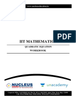 IIT Mathematics quadratic equation workbook