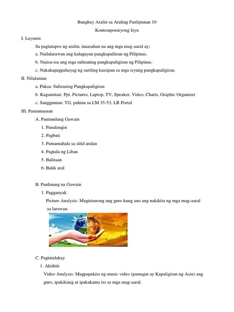 Ap 10 Lesson Plan | PDF