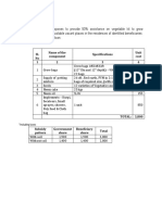 Subsidy Pattern:: Sl. No Name of The Component Specifications Unit Cost 1 2 3 4