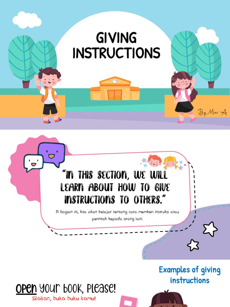 Contoh Instruksi dalam Bahasa Inggris | PDF | Seni & Disiplin Bahasa ...