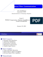EC801 Optical Fiber Communication: Unit-V WDM Components, Optical Amplifiers and Networks