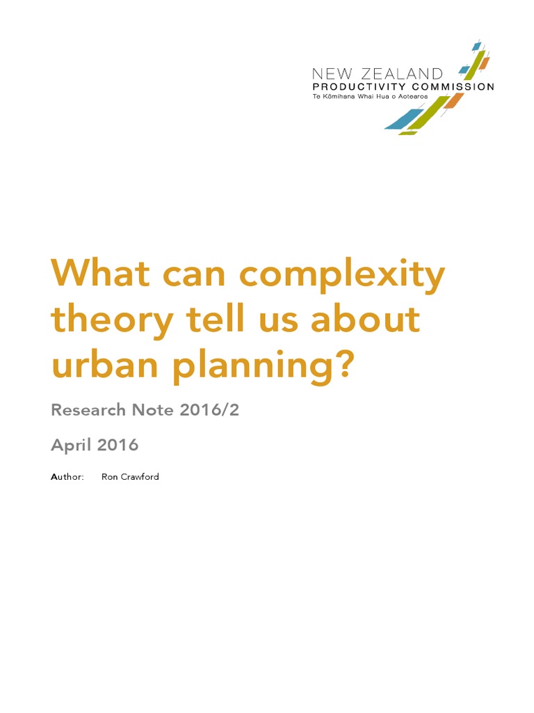 What Can Complexity Theory Tell Us About Urban Planning Pdf